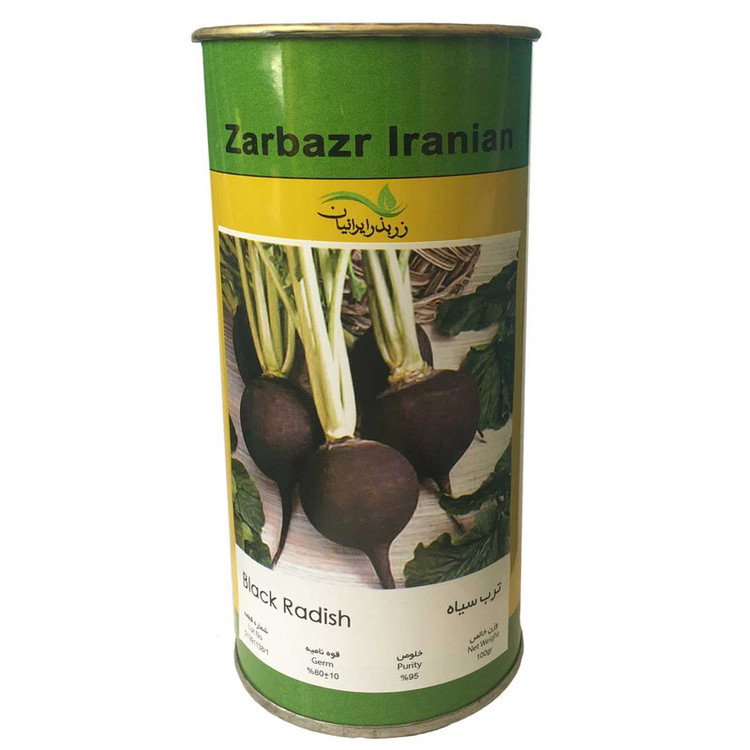 بذر ترب سیاه زر بذر ایرانیان قوطی 100 گرمی کد GH100g-04