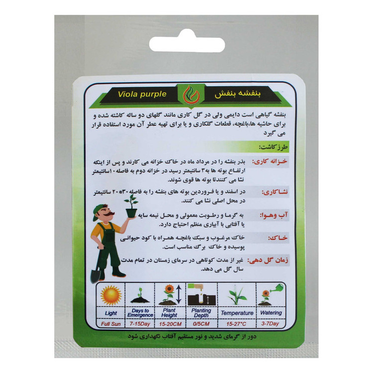 بذر گل بنفشه بنفش گلبرگ پامچال کد GPF-026