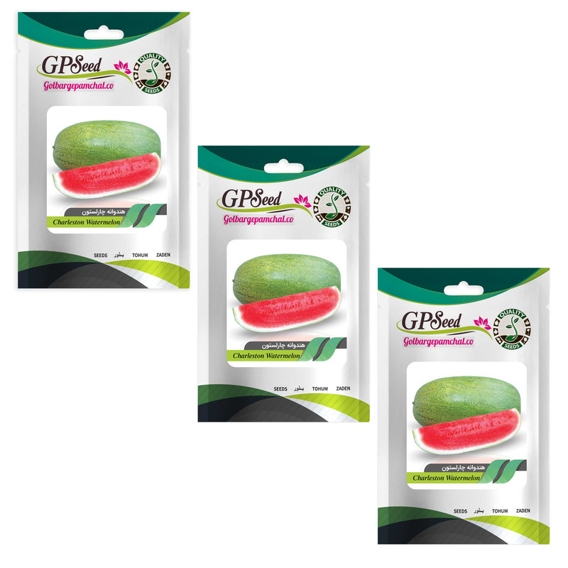بذر میوه هندوانه چارلستون گلبرگ پامچال کد GPF-137 مجموعه 3 عددی