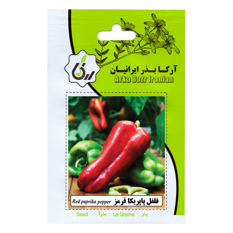 بذر فلفل پاپریکا همه رنگ آرکا بذر ایرانیان کد ARK-A-ARK-04 وزن 30 گرم مجموعه 4 عددی