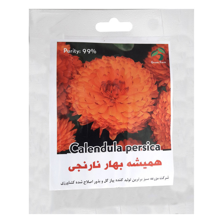 بذر گل همیشه بهار نارنجی گرین فارم کد 003 بسته 2 عددی