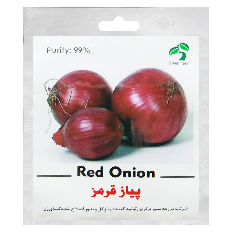 بذر پیاز قرمز گرین فارم کد GR 13 بسته 2 عددی