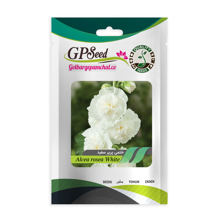 بذر گل ختمی پرپر سفید گلبرگ پامچال کد GPF-244