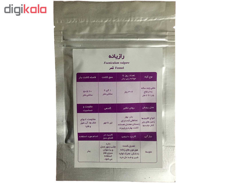 بذر رازیانه پاکان بذر اصفهان کد PBF-64