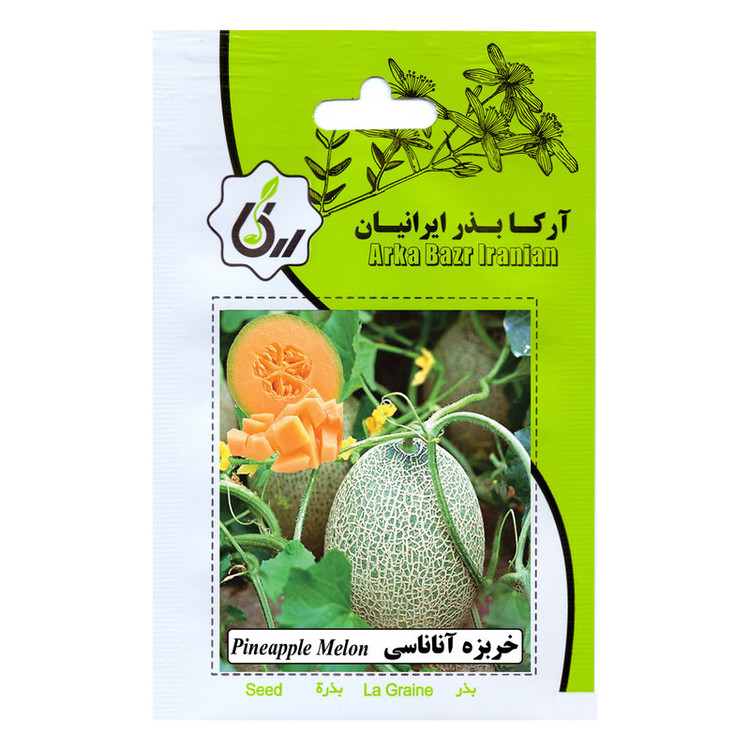 بذر میوه خربزه آرکا بذر ایرانیان کد ARK-A-ARK-06 وزن 50 گرم مجموعه 6 عددی