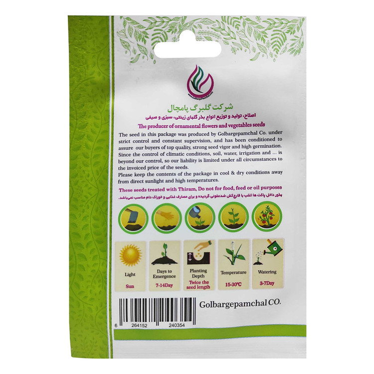بذر پیاز سفید گلبرگ پامچال کد GPF-221