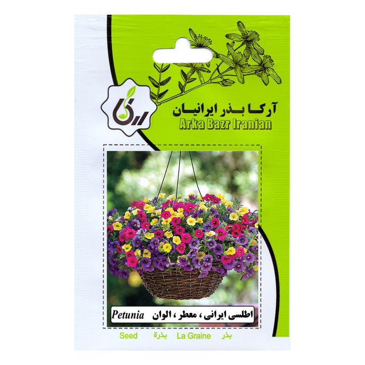 بذر گل اطلسی همه رنگ آرکا بذر ایرانیان کد ARK-A-ARK-06 وزن 50 گرم مجموعه 6 عددی