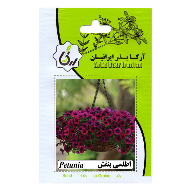 بذر گل اطلسی همه رنگ آرکا بذر ایرانیان کد ARK-A-ARK-06 وزن 50 گرم مجموعه 6 عددی