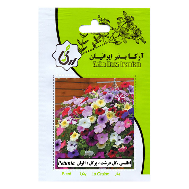 بذر گل اطلسی همه رنگ آرکا بذر ایرانیان کد ARK-A-ARK-06 وزن 50 گرم مجموعه 6 عددی