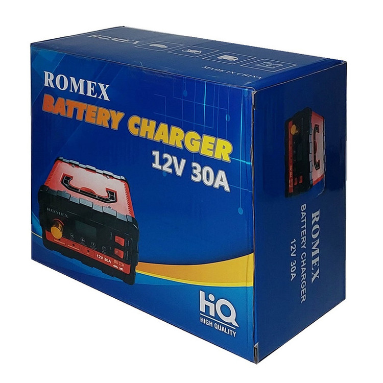 شارژر هوشمند باتری 12ولت رومکس مدل 12V30A ظرفیت 360 وات