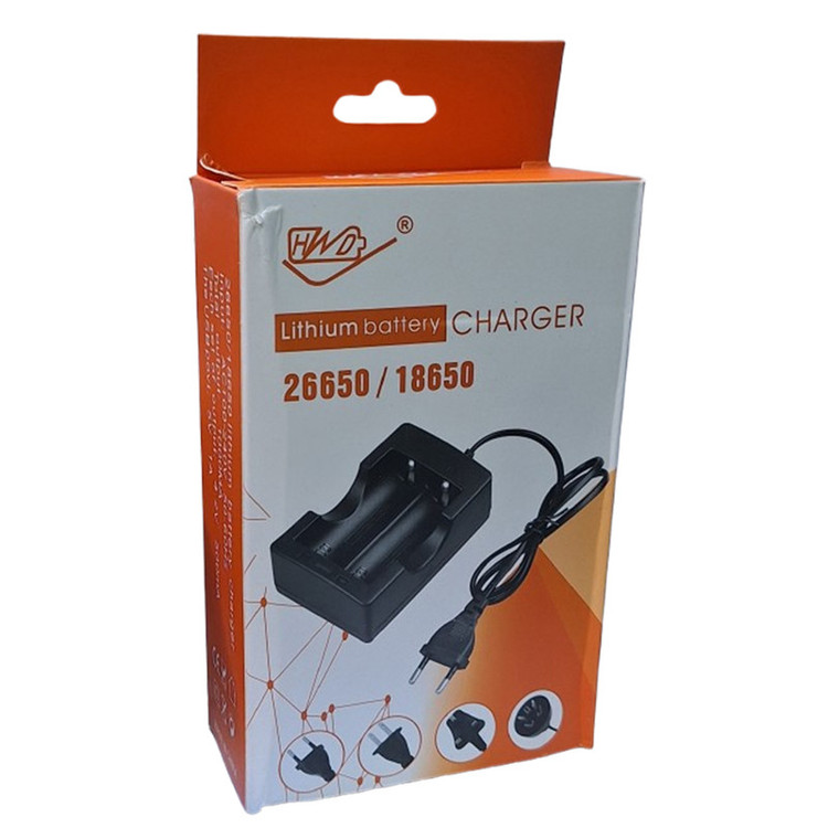 شارژر باتری لیتیومی 4.2 ولت 1 آمپر اچ دبلیو دی مدل 18650-26650