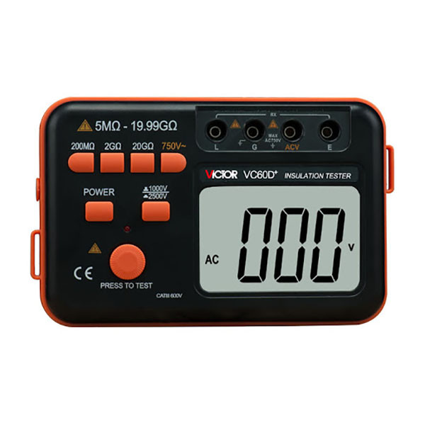تستر مقاومت عایقی ویکتور مدل +VC60D