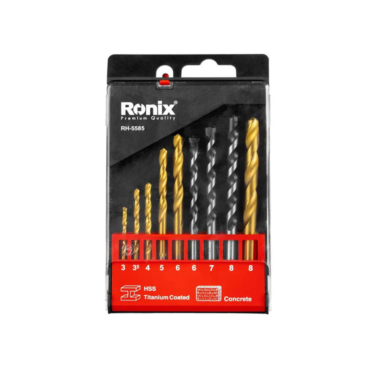 مجموعه 9 عددی مته رونیکس مدل RH-5585