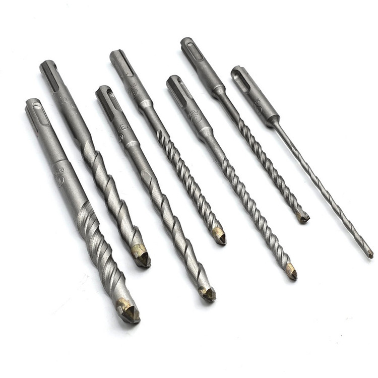 مته الماسه چهار شیار گوانژو کد 16-CM سایز 4-6-7-8-10-12-14 مجموعه 7 عددی