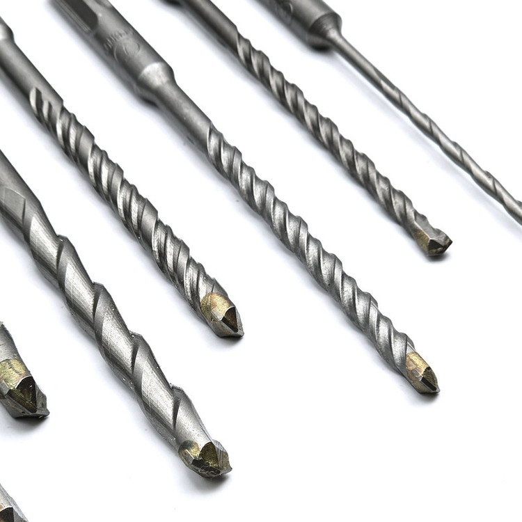 مته الماسه چهار شیار گوانژو کد 16-CM سایز 4-6-7-8-10-12-14 مجموعه 7 عددی