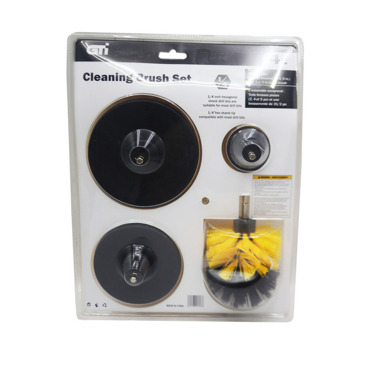 فرچه مبل شوی سر دریلی جی تی آی مدل YP-85534/2-3.5-4/5INCH مجموعه 4 عددی