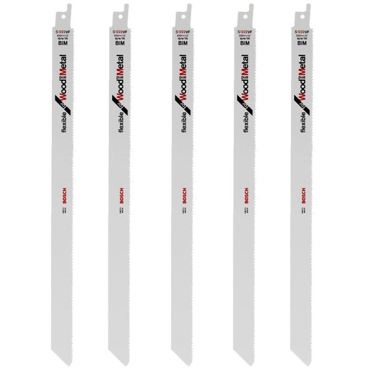 تیغ اره افقی بر بوش مدل فلز و چوب بر S1222VF-300MM مجموعه 5 عددی