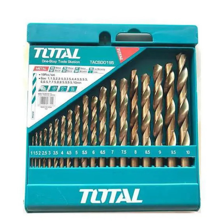 مته کبالت توتال مدل TACSD0195 مجموعه 19 عددی