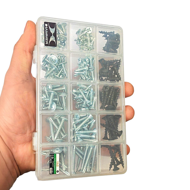 پیچ سرمته و ام دی اف هامر مدل Home FIX K بسته 210 عددی