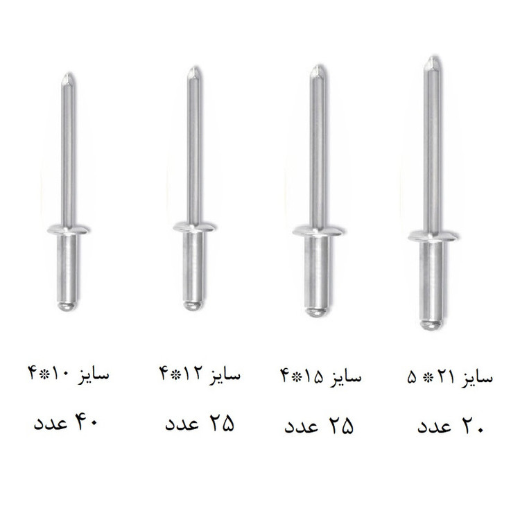 میخ پرچ مدل MTSN-Rivert-110 مجموعه 110 عددی