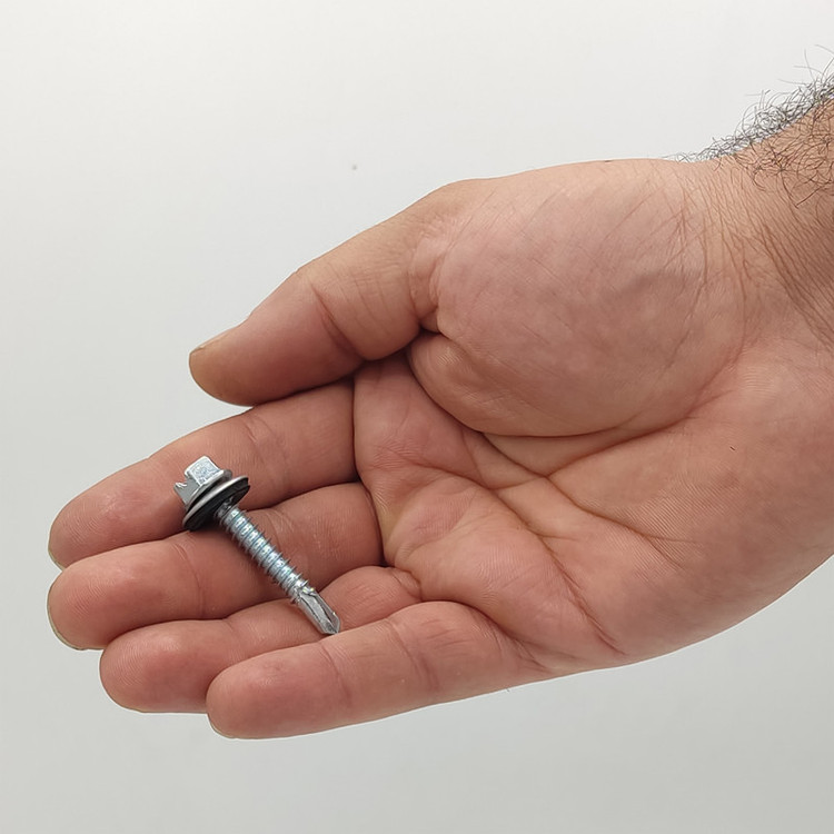 پیچ سرمته هامر مدل شیروانی واشردار کد 40mm بسته 10 عددی