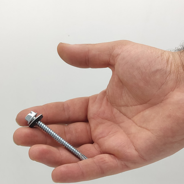 پیچ سرمته هامر مدل شیروانی واشردار کد 60mm بسته 10 عددی
