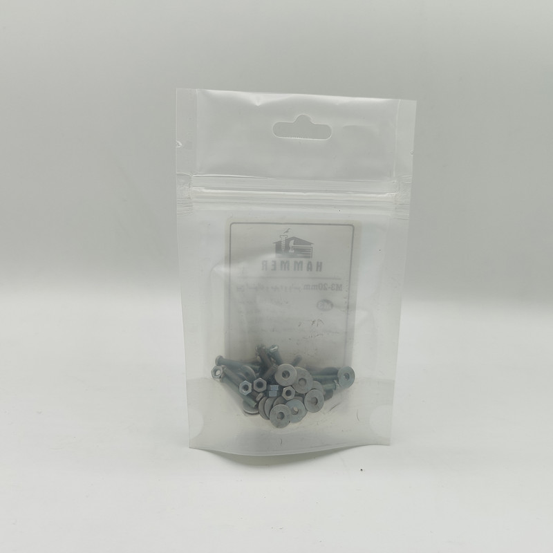 پیچ و مهره و واشر هامر مدل استوانه کد M3-20mm بسته 75 عددی