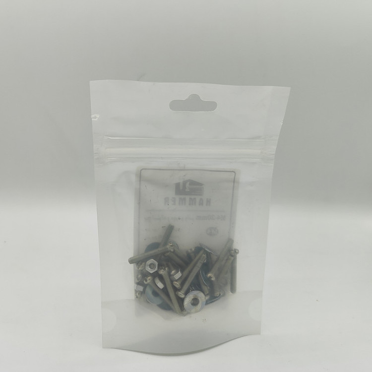 پیچ و مهره و واشر هامر مدل استوانه کد M4-30mm بسته 75 عددی
