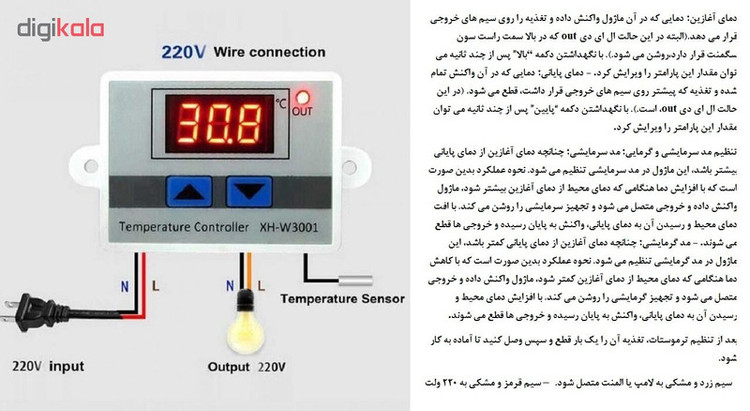 سنجش گر دما مدل XH-W3001