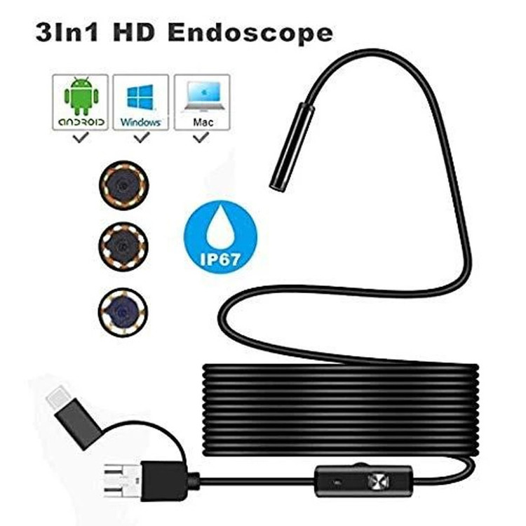 دوربین آندوسکوپی مدل شلنگی Hard Wire Waterproof کد 5M