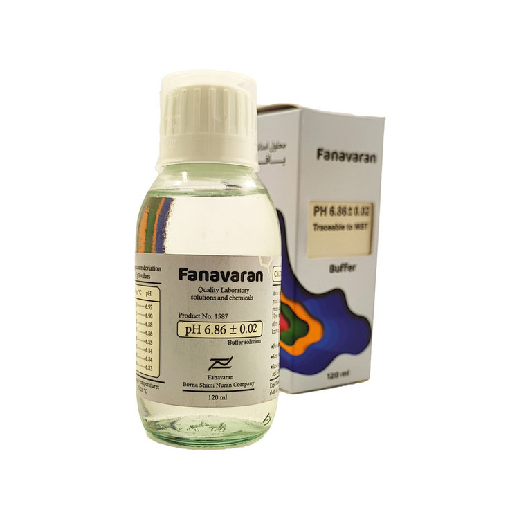 محلول بافر کالیبراسیون pH متر فناوران کد pH 6.86 حجم 120 میلی لیتر