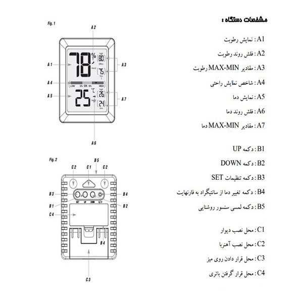 دماسنج و رطوبت سنج تی اف ای مدل 30.5047