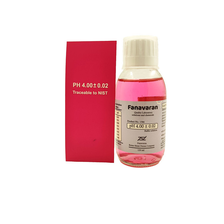 محلول بافر کالیبراسیون pH متر فناوران کد pH 4.00 حجم 120 میلی لیتر