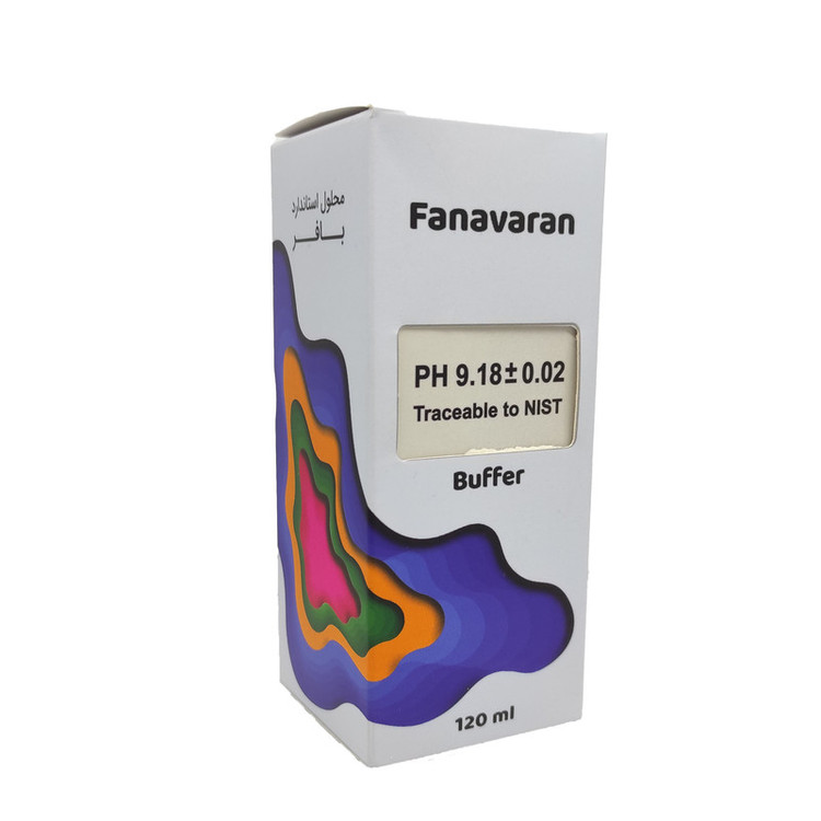 محلول بافر کالیبراسیون pH متر فناوران کد pH 9.18 حجم 120 میلی لیتر