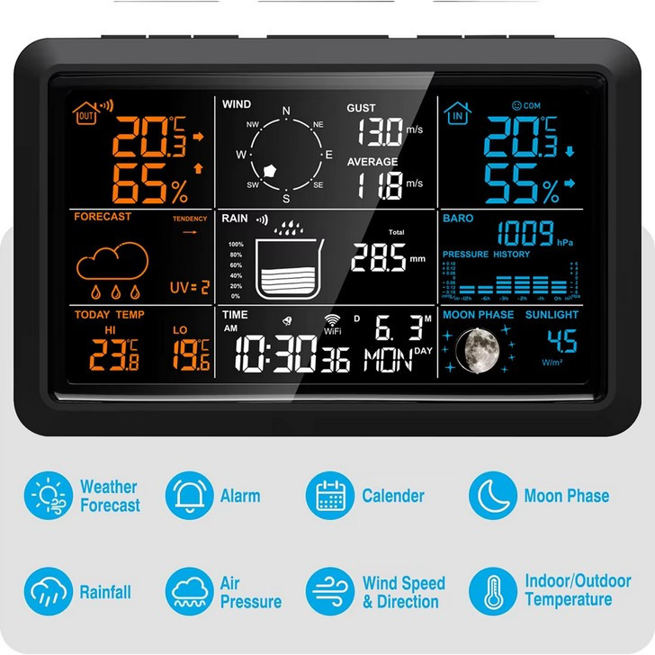 ایستگاه هواشناسی دیجیتال آنلاین مدل KHX-5107WIFI