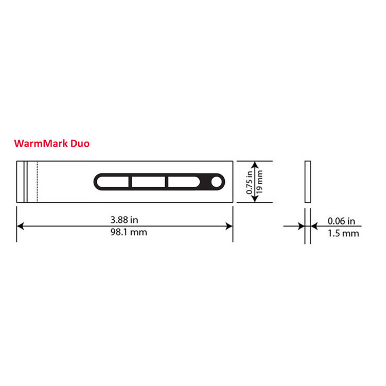 دیتالاگر دما-زمان وارممارک مدل Label_Duo 10°14Day-34°30Min
