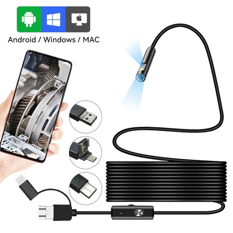 دوربین شلنگی مدل 2لنزه شکل پذیر فلزی 20M HD