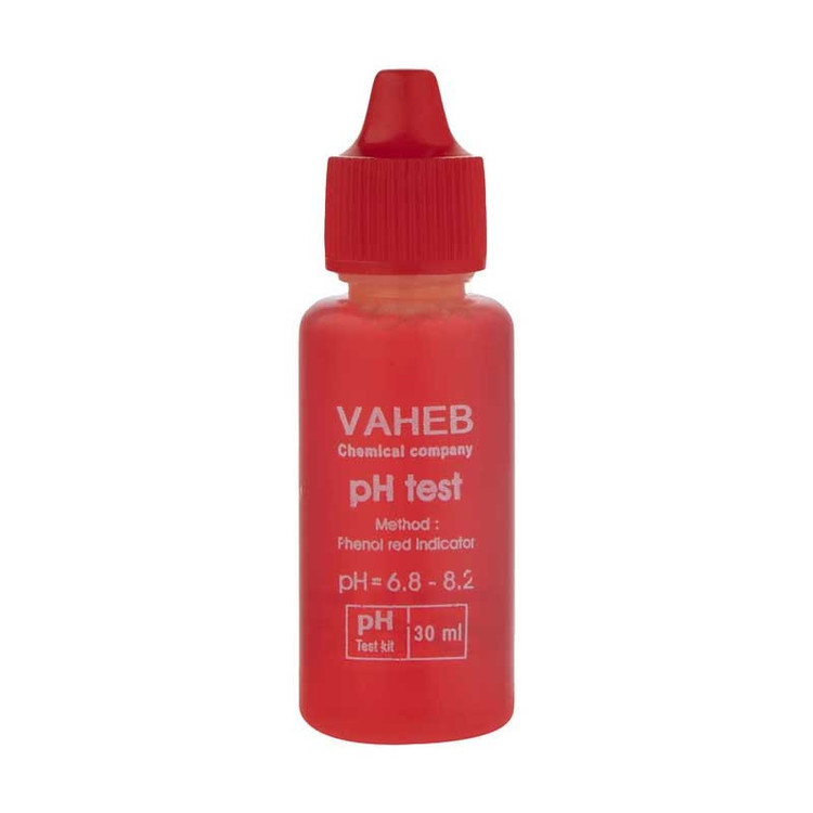 کیت اندازه گیری پی اچ PH آب واهب مدل Phenol red حجم 30 میلی لیتر