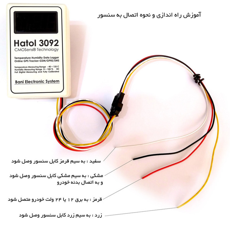 دیتالاگر دما و رطوبت هاتول مدل 3092