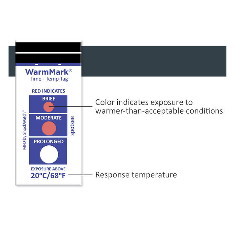 دیتالاگر دما-زمان وارممارک مدل Label_T12h-18°C