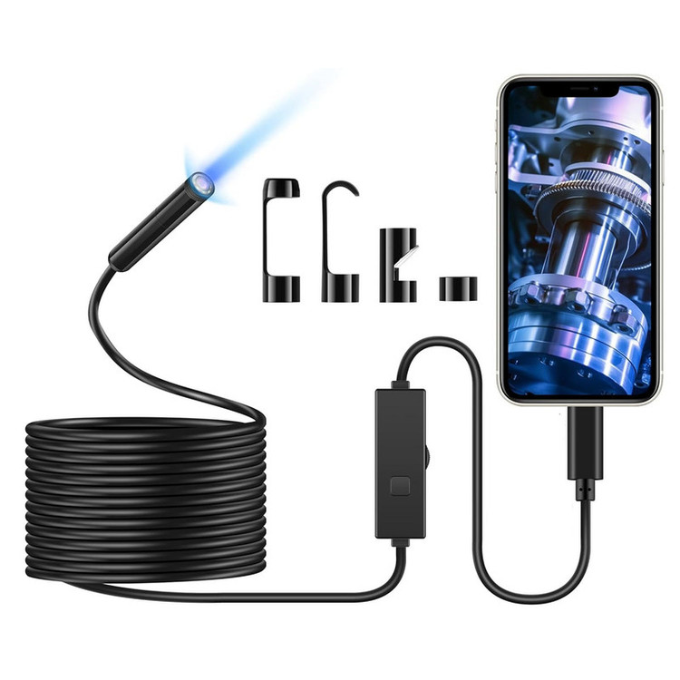 دوربین شلنگی مدل اتوفوکوس منعطف فلزی 10M 5MP 360