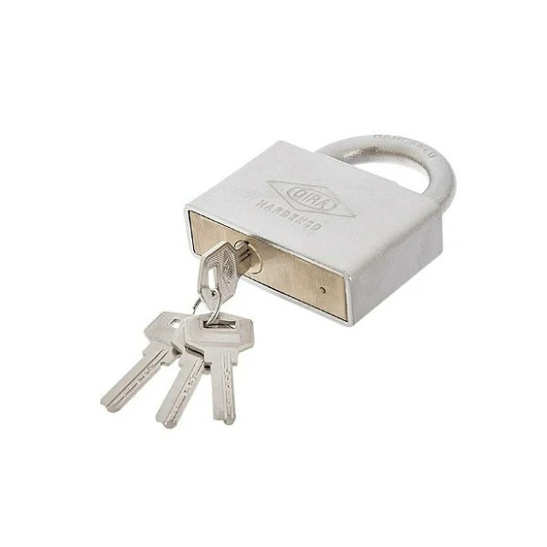 قفل آویز گیرا مدل IR-SH سایز 75 میلیمتر به همراه 4 کلید