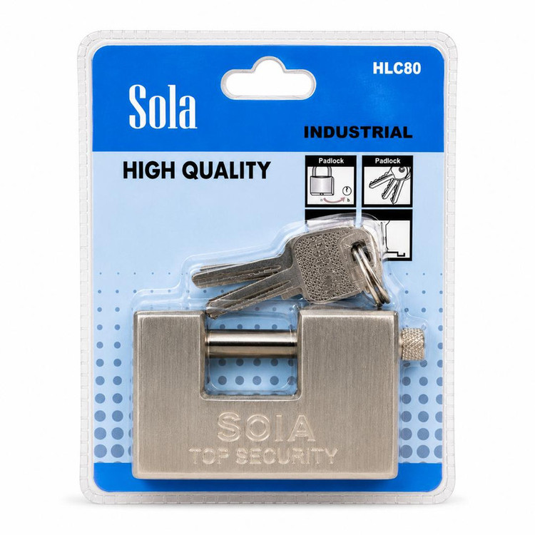 قفل کتابی سولا مدل RH-31590 سایز 80 میلی متر به همراه 3 کلید