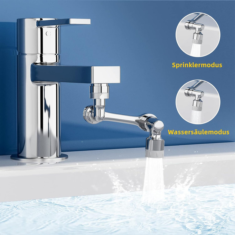سر شیر آب آی کیو مدل چرخشی کامل چند حالته کد Steel-Lux85