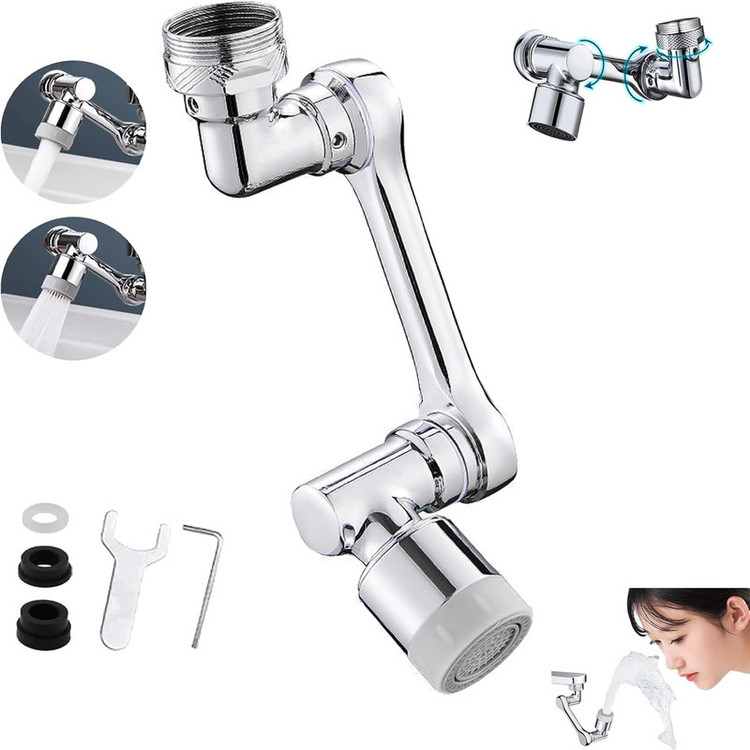 سر شیر آب آی کیو مدل چرخشی کامل چند حالته کد Steel-Lux85
