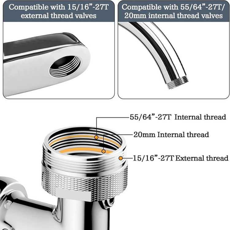 سر شیر آب آی کیو مدل چرخشی کامل چند حالته کد Steel-Lux85