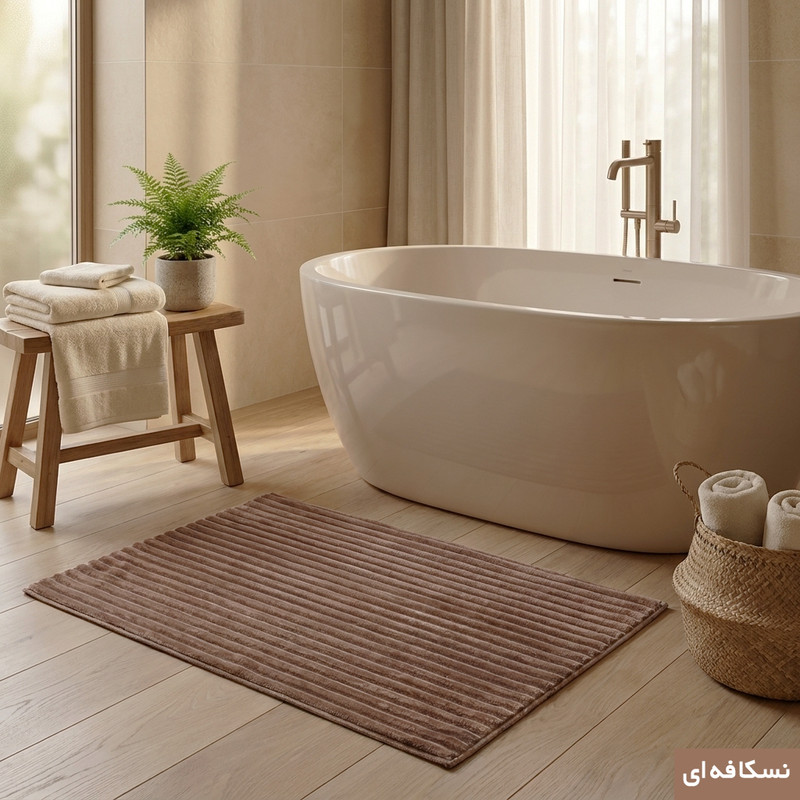 پادری وینوما مدل سرویس بهداشتی و حمام 4 لایه مخمل ویژه سایز 80x50 سانتیمتر مناسب برای فضای داخلی