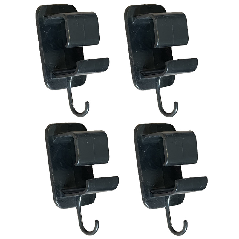 آویز تشت حمام پلیمر ABS طرح B، بسته 4 عددی، نظم‌دهنده دیواری، نصب با چسب دوطرفه A+++، ابعاد 10×10×8 سانتی‌متر، وزن 40 گرم