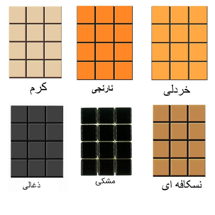 کاشی مدل استخری کد E10 مجموعه 72 عددی