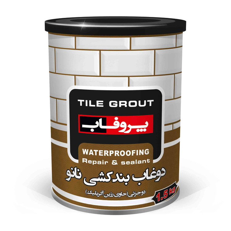 نانو دوغاب بندکشی دوجزئی پروفاب مدل BR-NGROUT وزن 1.5 کیلوگرم